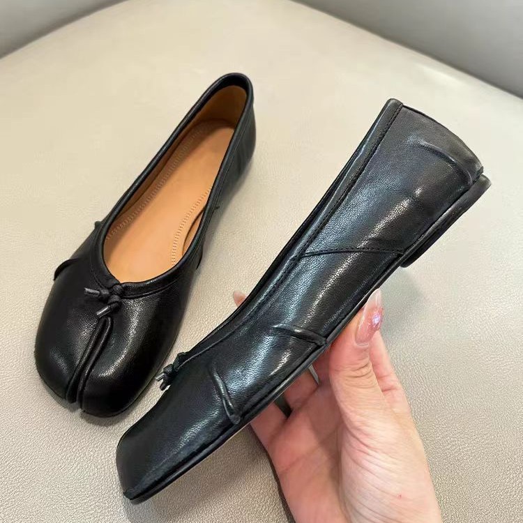 Vintage Old Fashion - ファッション スプリットトゥ フラット ホーフ メリージェーンシューズ レディース