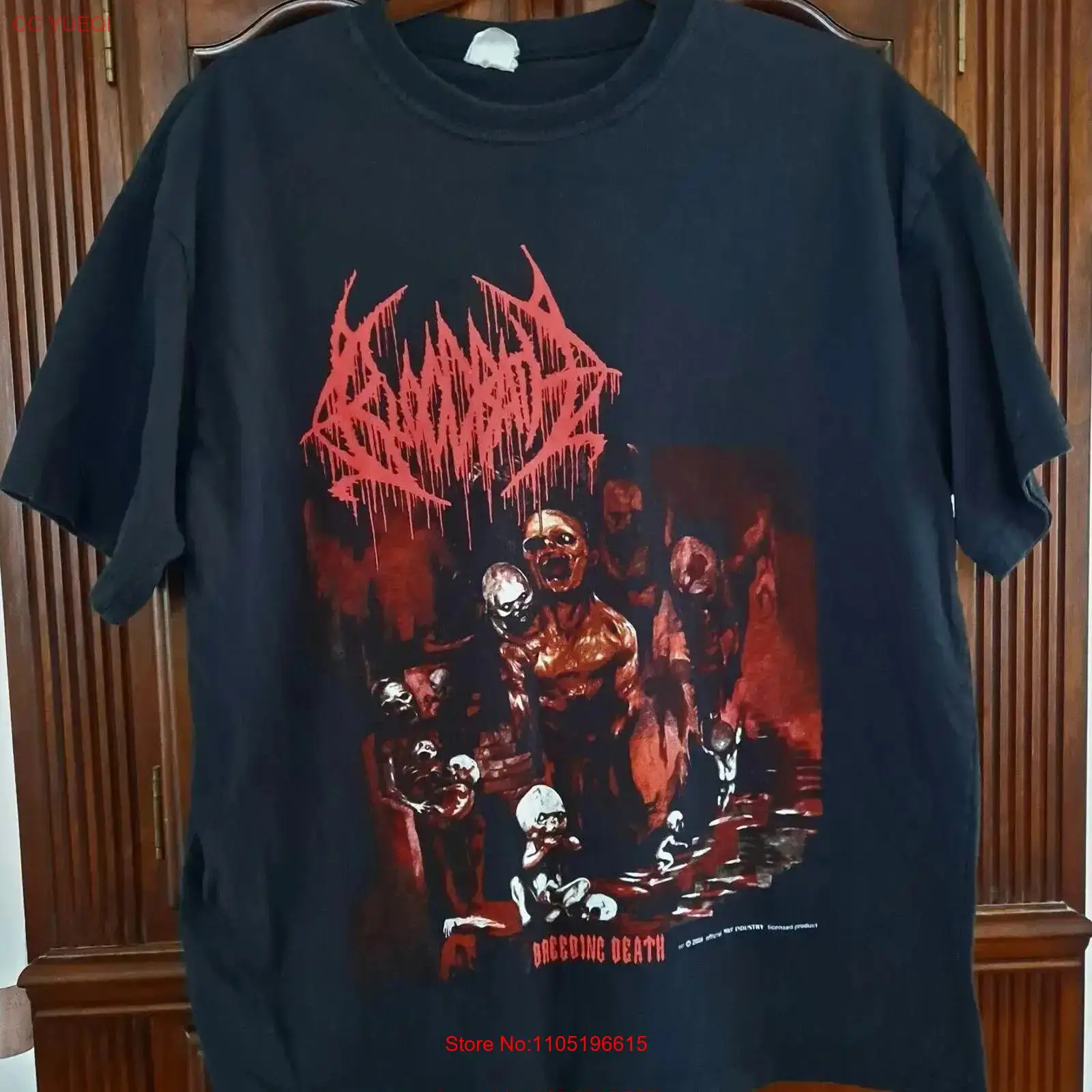 Vintage Fashion Jersey - BLOODBATH ブリーディング デス T シャツ ブラック