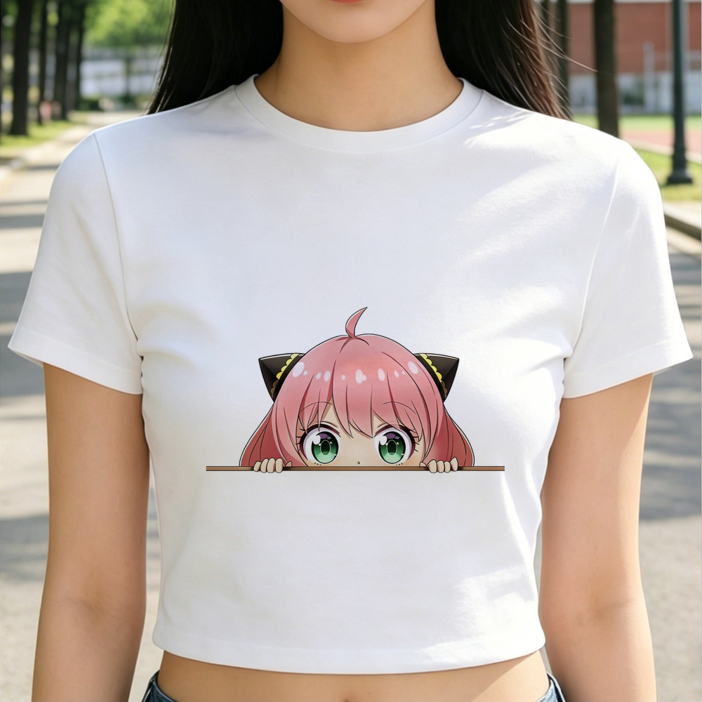 Vintage Fashion For Sale - スパイ×ファミリー クロップトップ レディース ギャル ヴィンテージ 韓国ファッション
