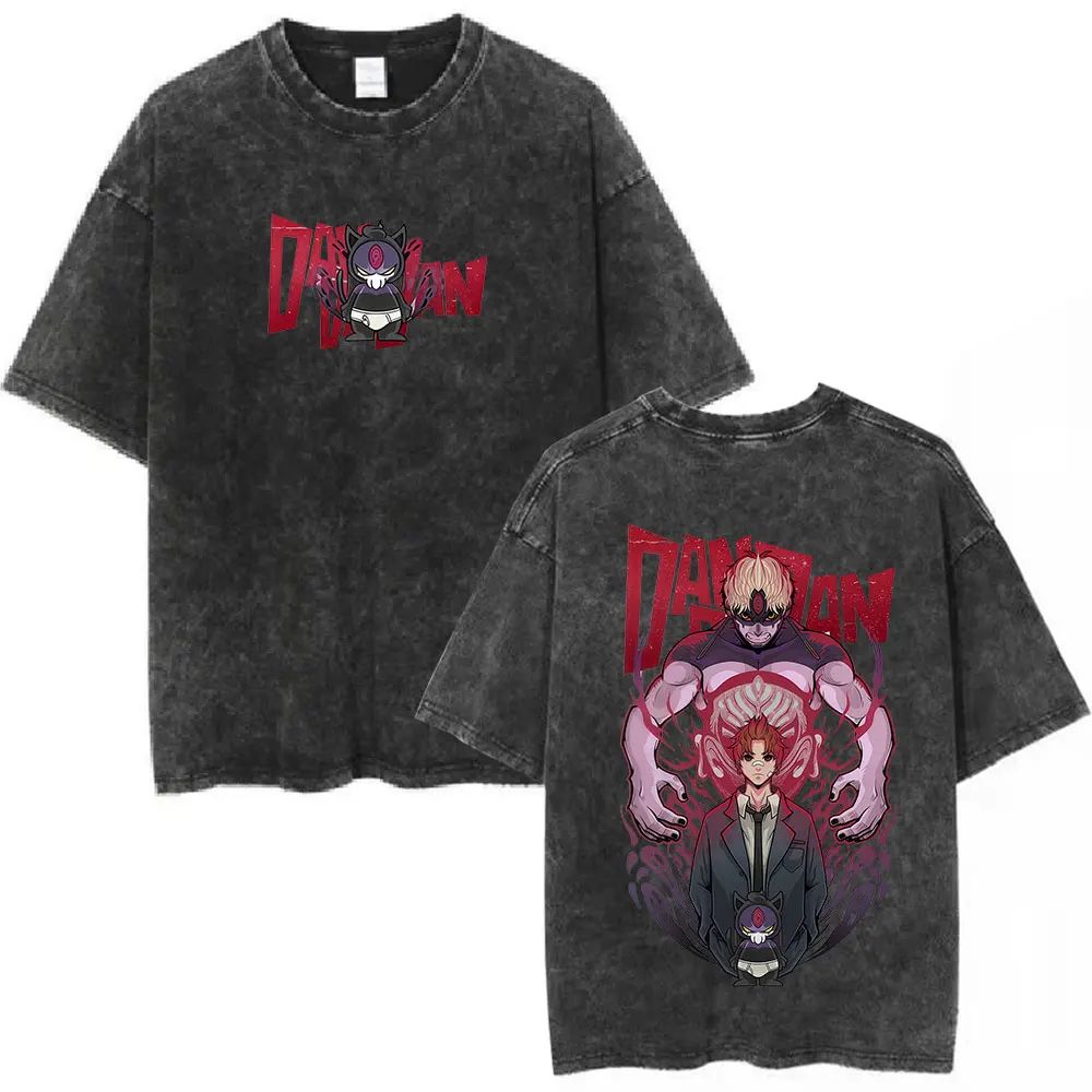 Vintage Ken Fashion - アニメ Dandadan ケンタカクラオカルン Tシャツヴィンテージウォッシュメンズレディース服ファッション半袖コットンオーバーサイズ Tシャツ