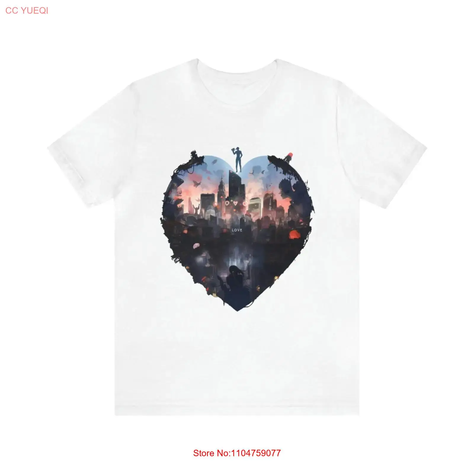 Vintage Fashion York - アイハートニューヨークシティホワイトTシャツ006 2023ジャージーヴィンテージウォッシュドスタイリッシュファッションオムデザイナー服グラフィック快適