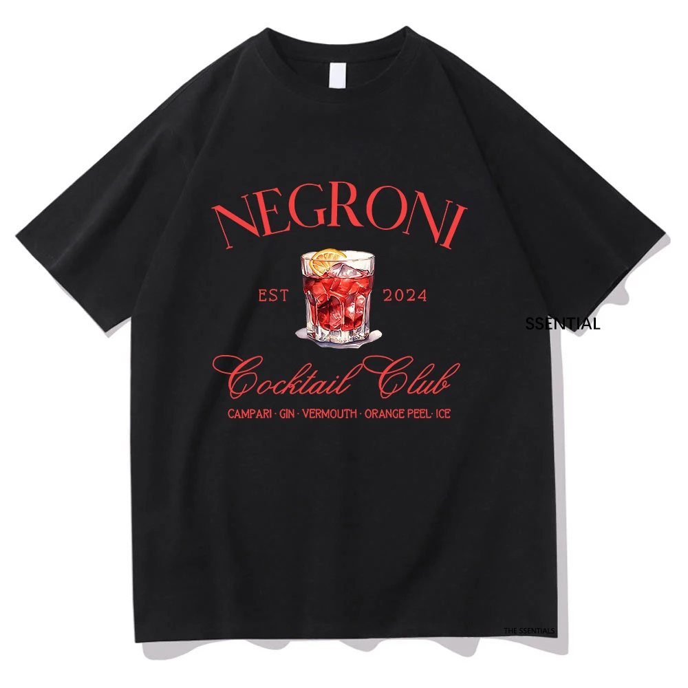 Negroni-男性と女性のためのユニセックスコットンTシャ - Vintage Fashion Jersey のレビューと価格