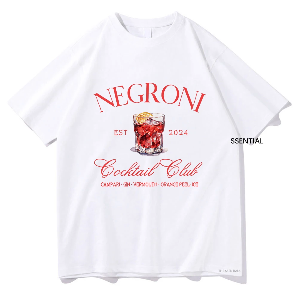 Negroni-男性と女性のためのユニセックスコットンTシャ - Vintage Fashion Jersey のレビューと価格