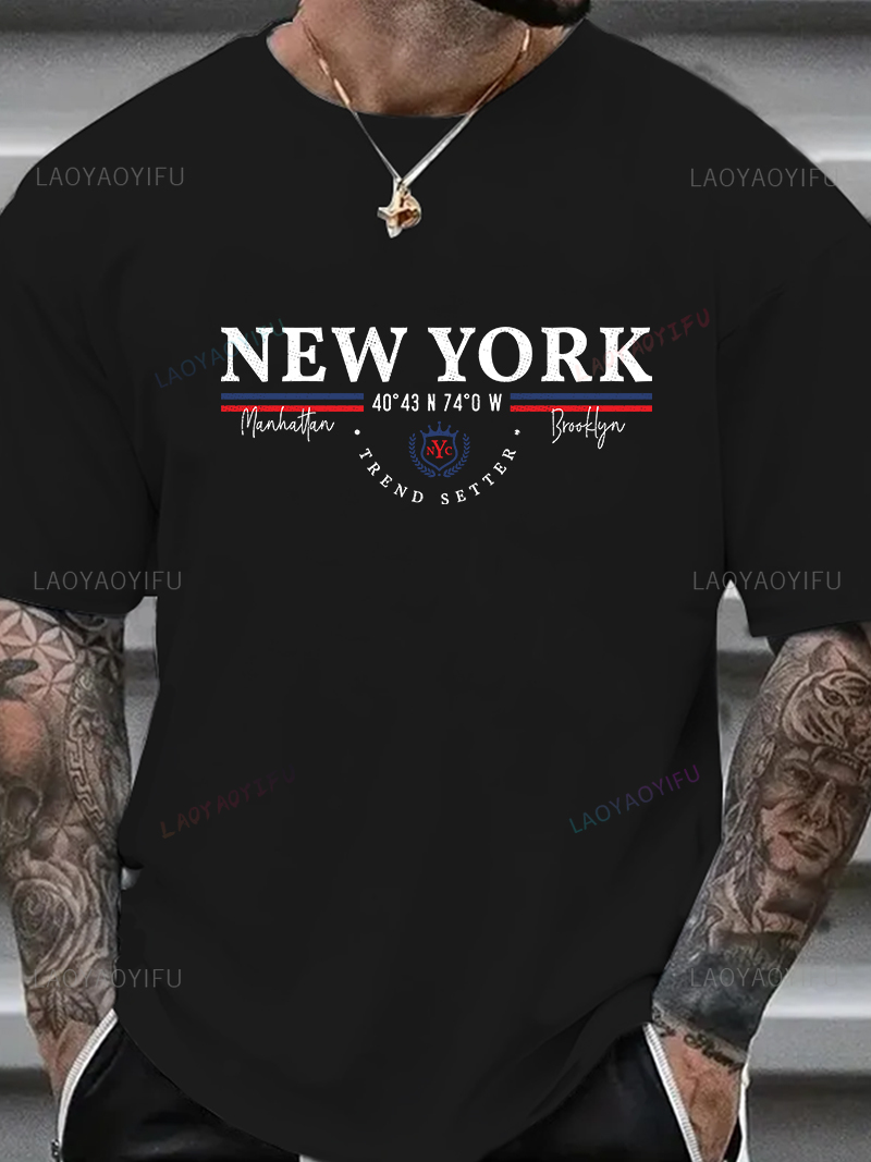 ニューヨーク レター グラフィック Tシャツ ユニセックス  - Vintage Fashion York のレビューと価格