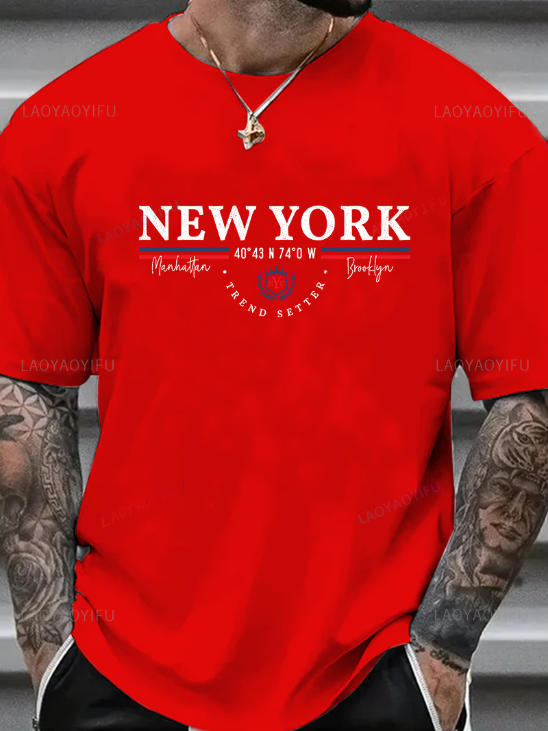 ニューヨーク レター グラフィック Tシャツ ユニセックス  - Vintage Fashion York のレビューと価格