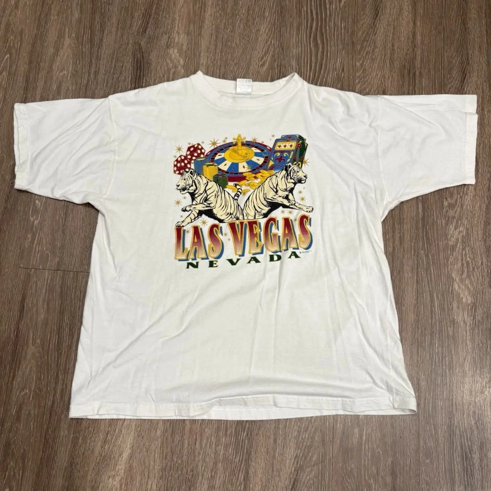 ラスベガスカジノタイガーTシャツ メンズ Lサイズ ホワイト - Vintage Fashion Las Vegas のレビューと価格