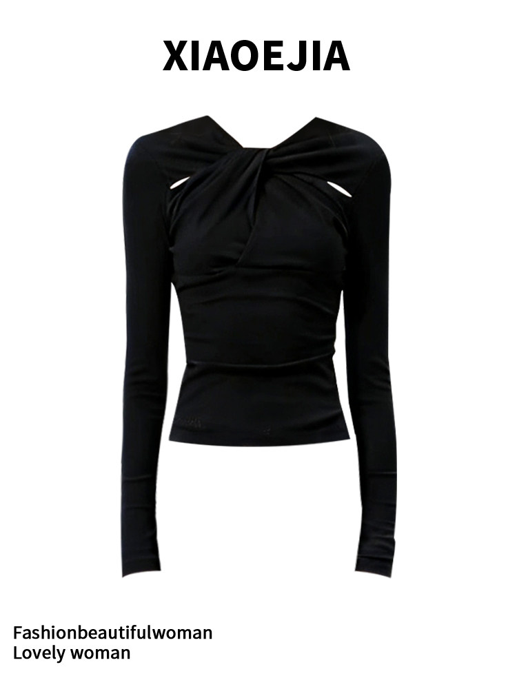 女性黒ゴシック Tシャツ原宿 Y2k Tシャツトップ 90  - Turtleneck Knit 90S のレビューと価格