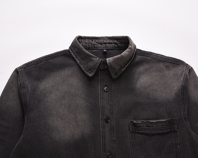 メンズハイストリートリップドジーンズジャケットファッションス - Vintage Fashion Streetwear のレビューと価格