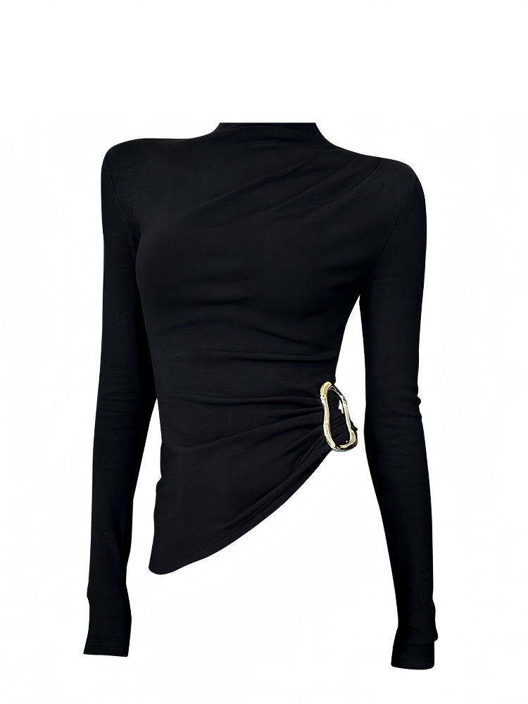 女性黒ゴシック Tシャツ原宿 Y2k Tシャツトップ 90  - Turtleneck Knit 90S のレビューと価格