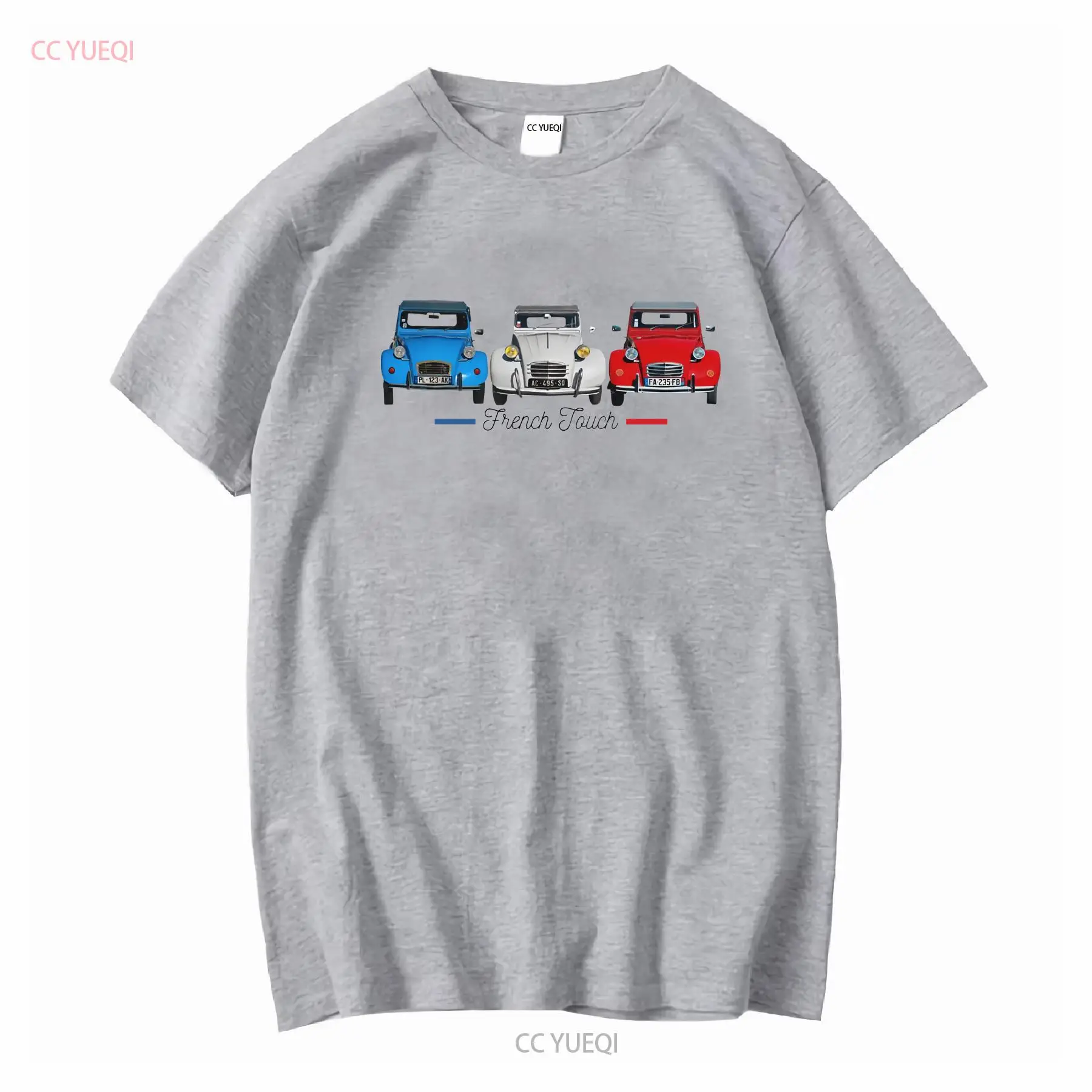 2頭の馬 2 CV Tシャツ メンズ用コットン フランス車  - Vintage Fashion Jersey のレビューと価格