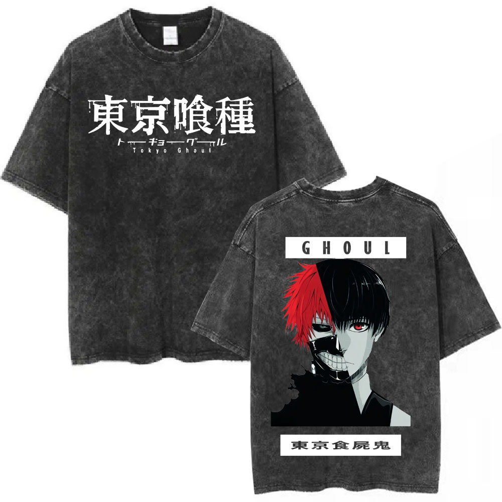 アニメ東京グールカネキケンヴィンテージ洗浄 Tシャツ男性女性 - Vintage Ken Fashion のレビューと価格