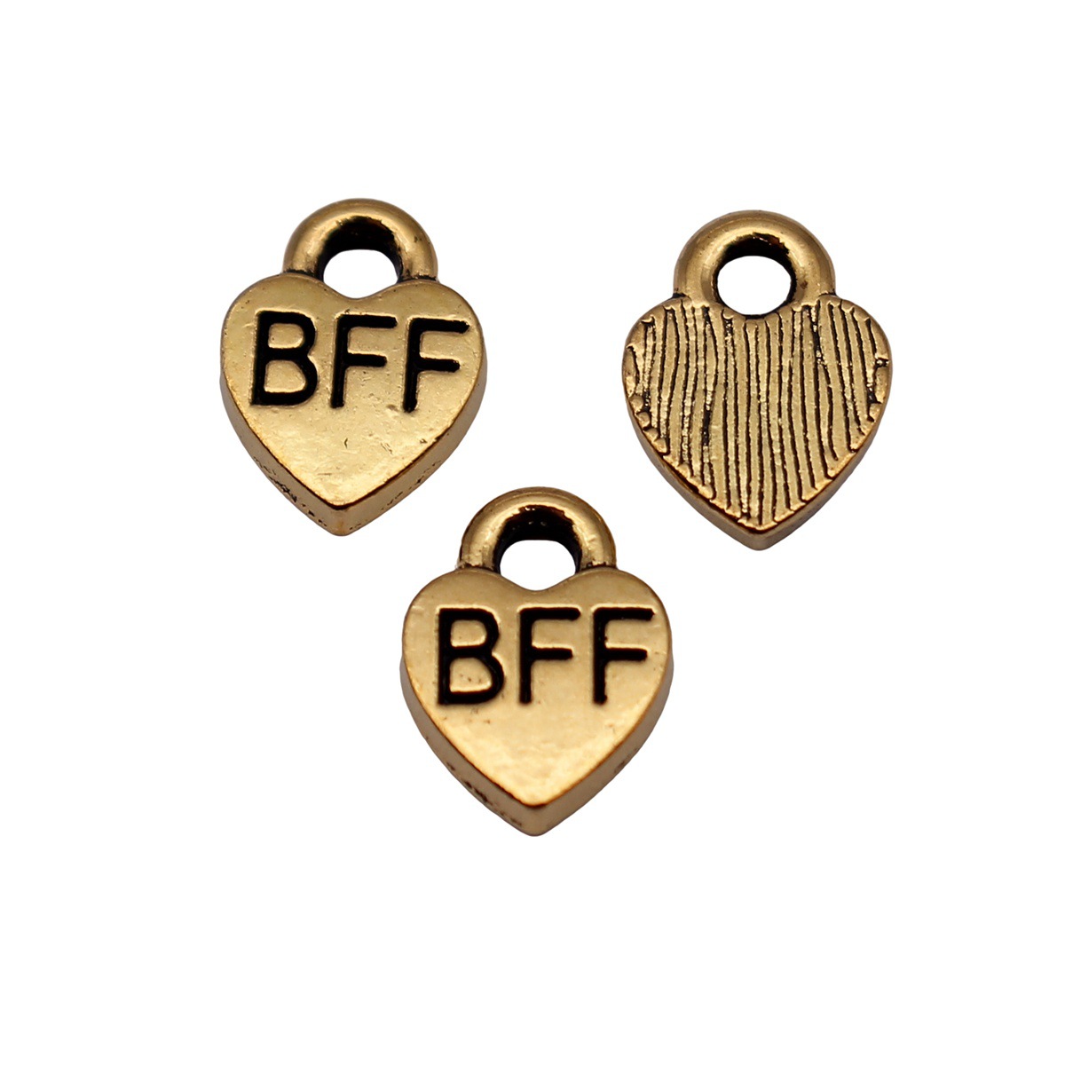 40 個 9.3x7mm アンティークゴールドカラー Bff - Vintage Fashion Theme のレビューと価格