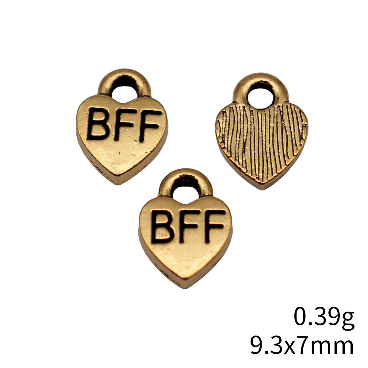 40 個 9.3x7mm アンティークゴールドカラー Bff - Vintage Fashion Theme のレビューと価格