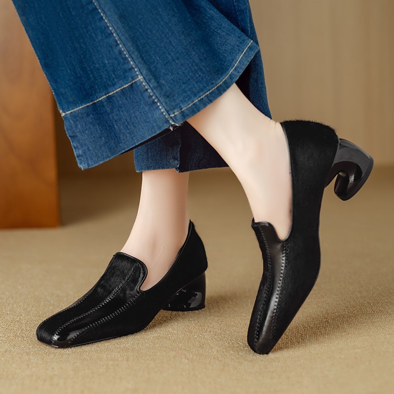 Dilalula ホット販売馬の毛の女性のパンプス混合色 M - Vintage Fashion For Sale のレビューと価格
