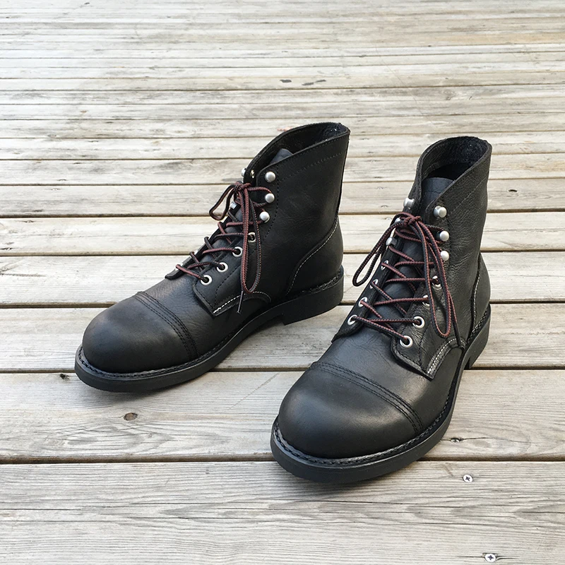 ニューメンズシューズ高級ブランドヴィンテージメンズブーツ牛革 - Vintage Old Fashion のレビューと価格