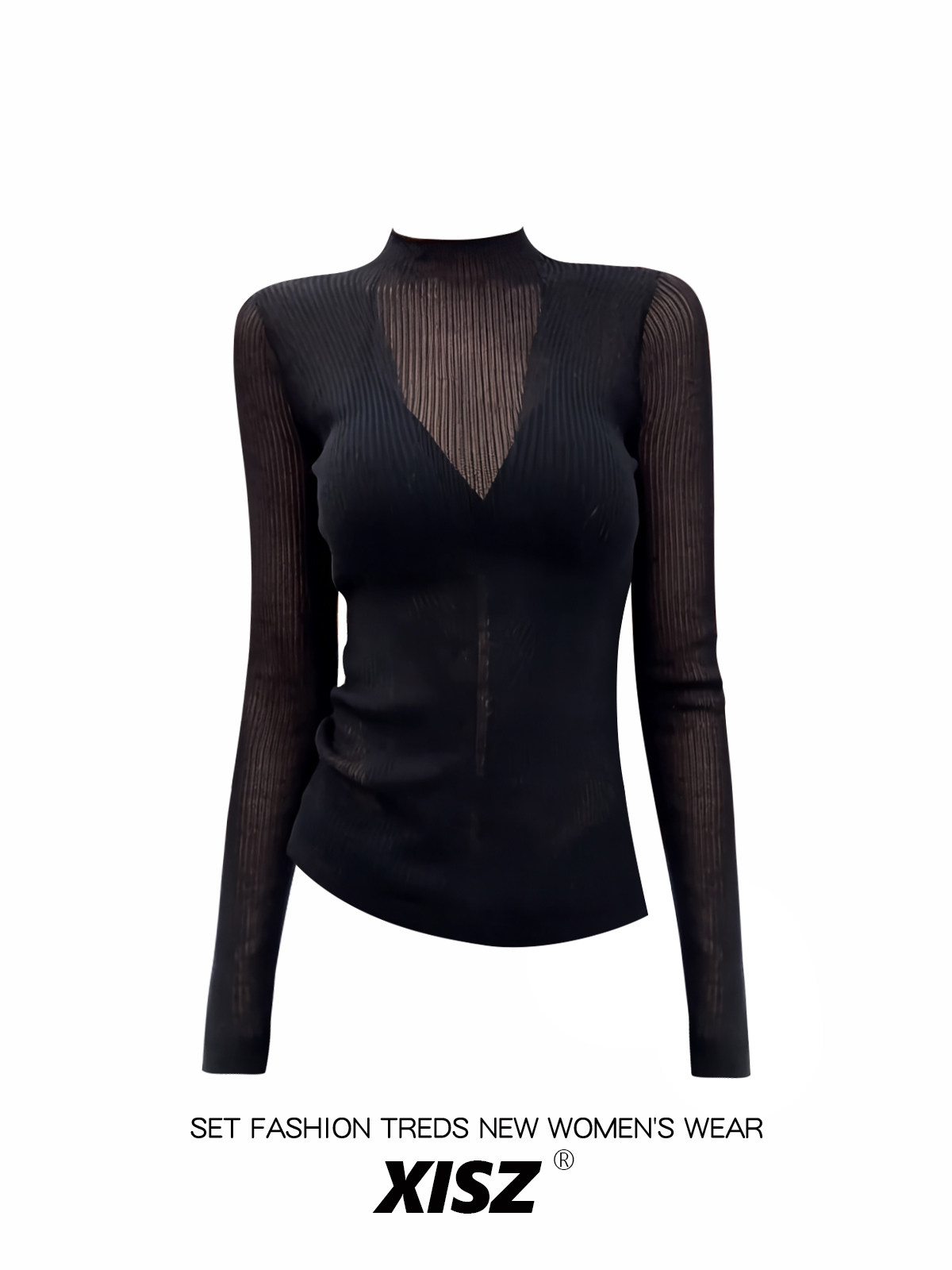 女性黒ゴシック Tシャツ原宿 Y2k Tシャツトップ 90  - Turtleneck Knit 90S のレビューと価格